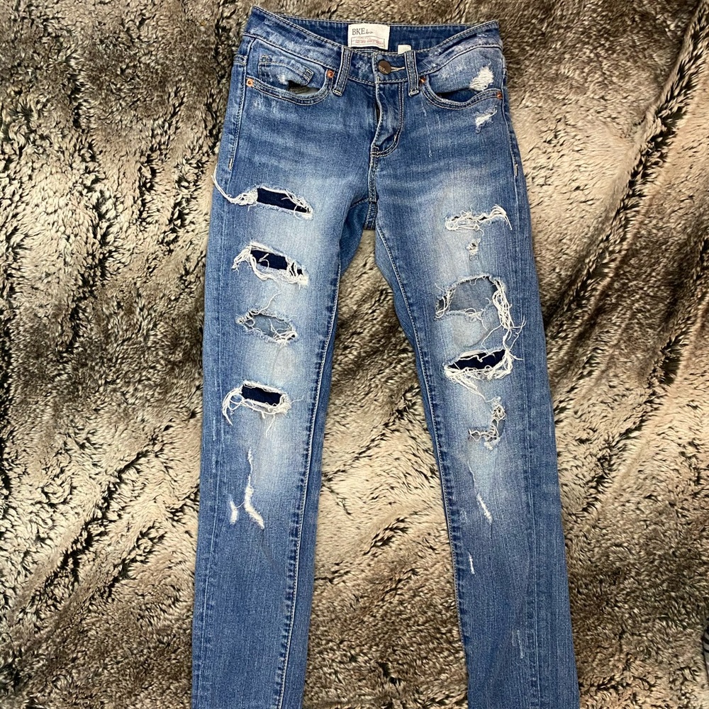 BKE Distressed Stella Skinny Jeans